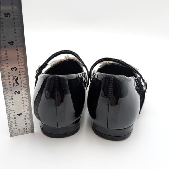 Nordstrom Kids Lainee Mary Jane Flat Adjustable Strap Black Size US13M EU31 - Picture 4 of 11